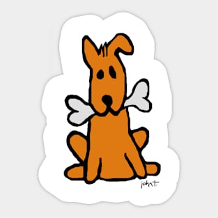 Dog & Bone Sticker